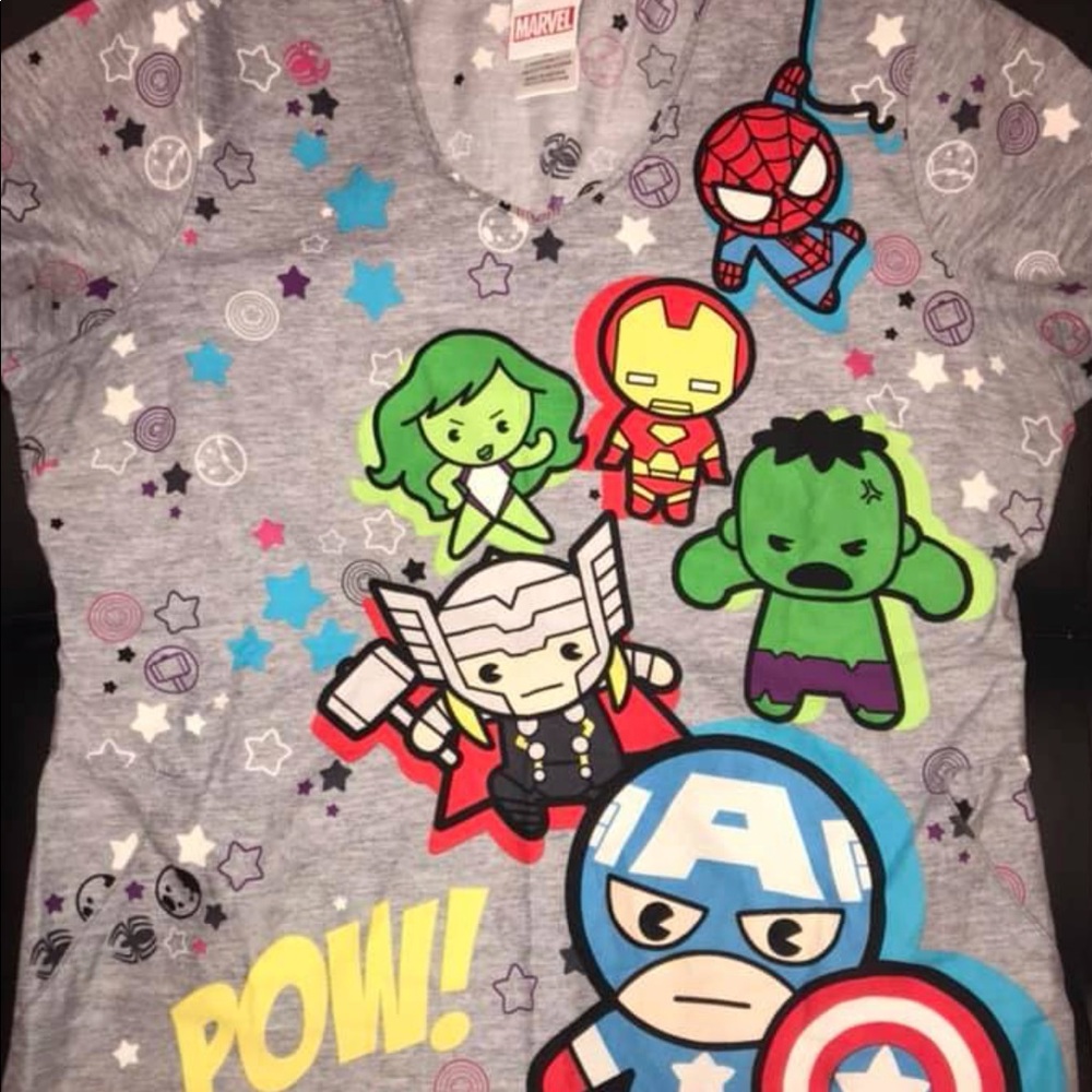 Licensed Marvel Avengers Scrub Top